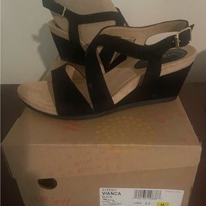 Wedge Sandal Black New